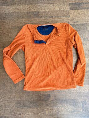 Nomad Casual button-down shirt Men Size S Orange